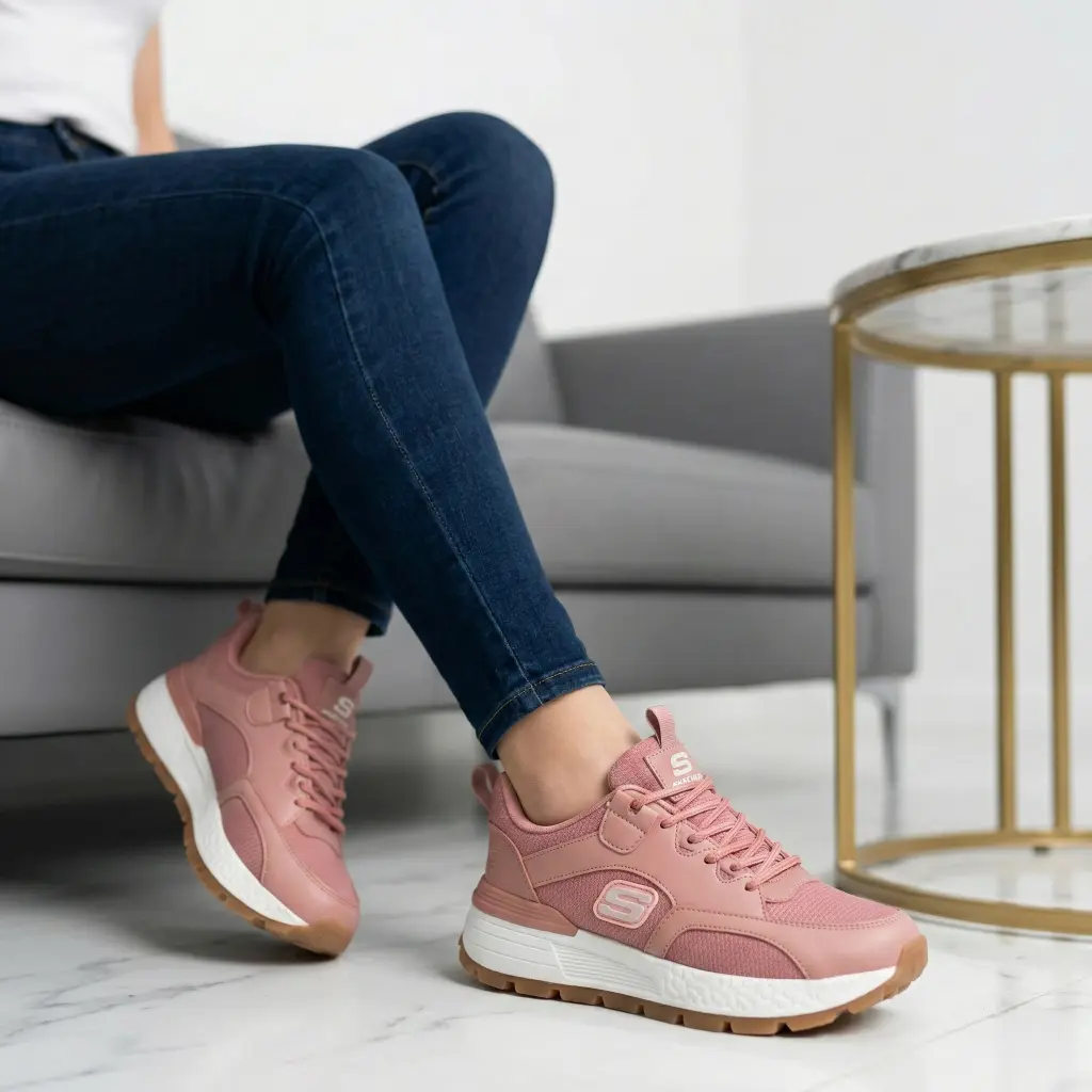 Zapatos Skechers Deportivo - Cerrado Marron