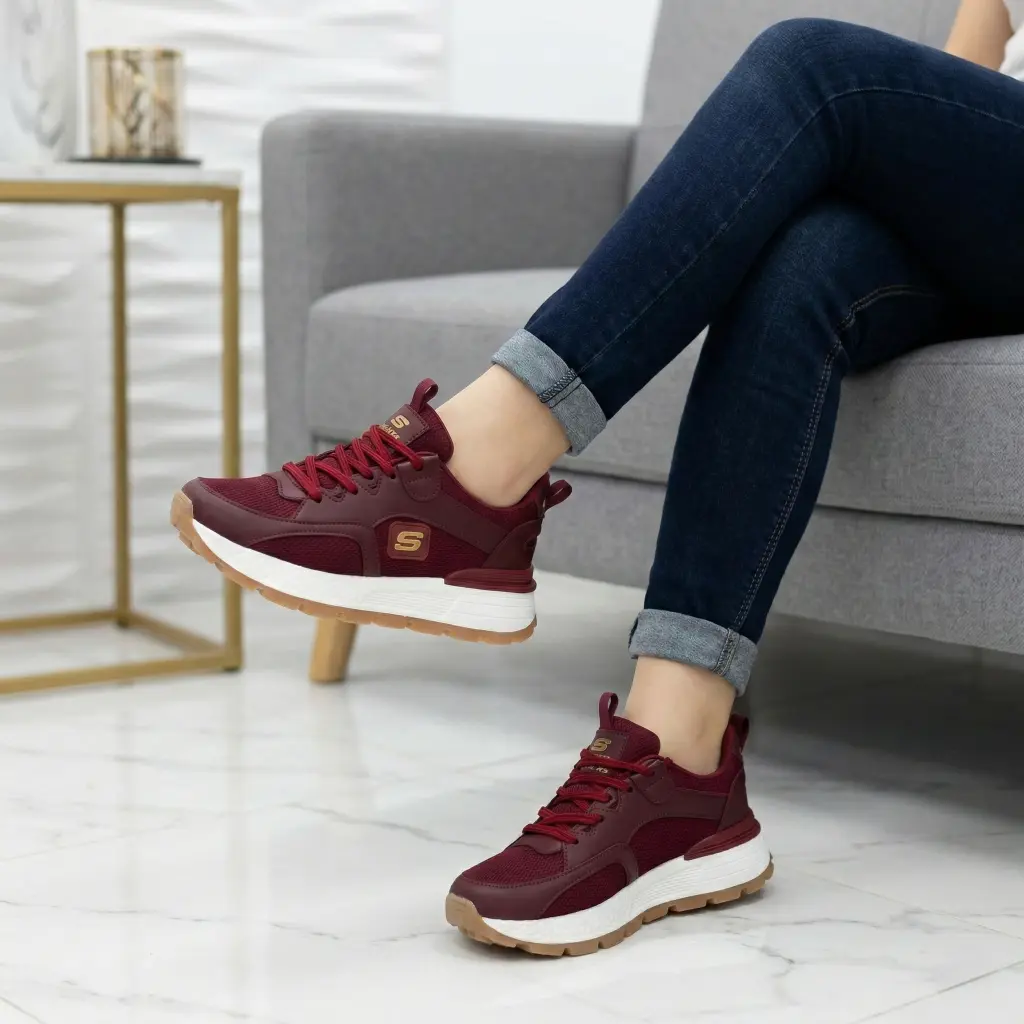 Zapatos Skechers Deportivo - Cerrado Dorado